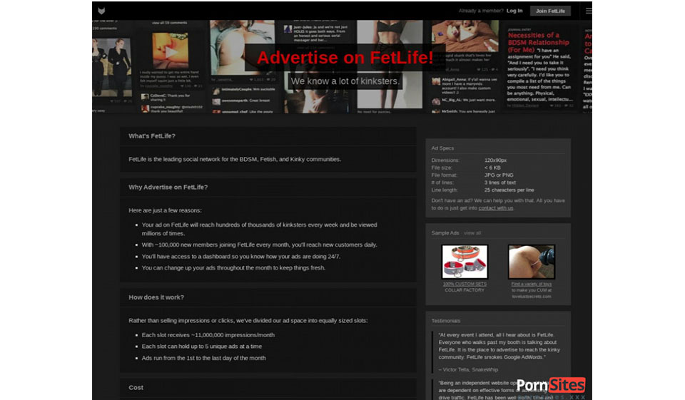 FetLife-Funktionen