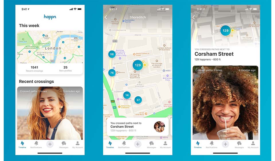 Características de la aplicación Happn