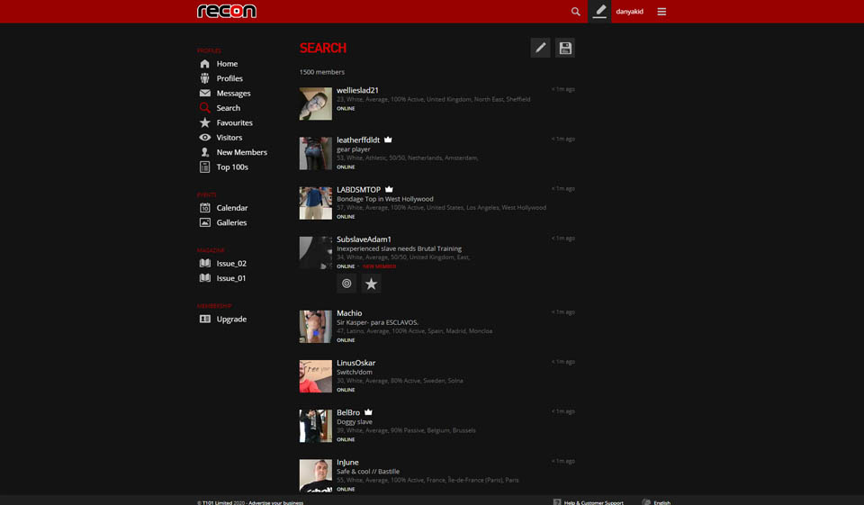¿Cómo es la demografía del sitio web de Recon?