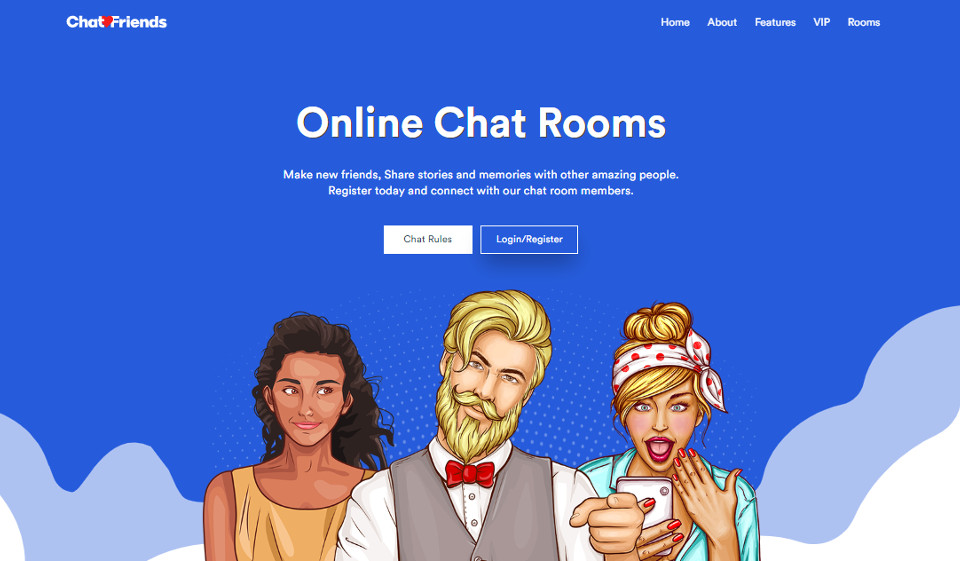 Online chat rooms for friends