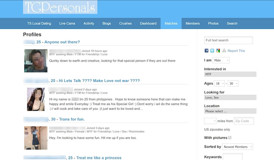 Publiczność TGPersonals